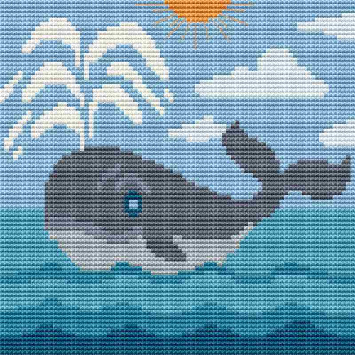 Whale cross stitch kit from Mamie Designs 